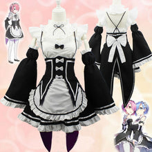 Load image into Gallery viewer, Re:zero Ram Rem Cosplay Costum